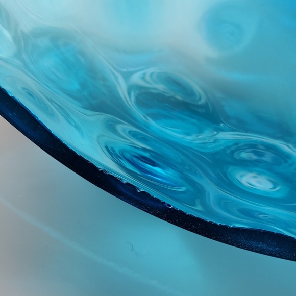 1940s Gorgeous 💙 Blue 7 1/2" Lidded Dish by Beacon🇺🇲 NJ - Picture 11 of 15